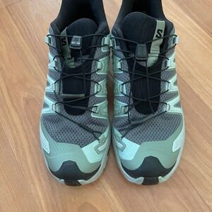 Gray and Black Trail Running Shoes